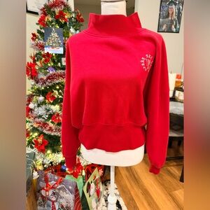 Wild Fable Red Mock Neck Sweater